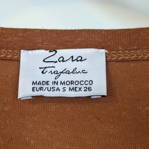 Zara Orange Crop Top with Crochet Bottom - Picture 3 of 6